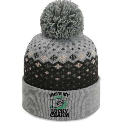 She's My Lucky Charm St Patrick's Day Matching Couples The Baniff Cuffed Pom Beanie