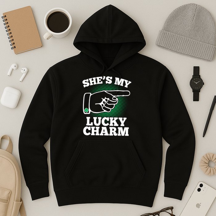 She's My Lucky Charm St Patrick's Day Matching Couples Hoodie