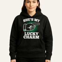 She's My Lucky Charm St Patrick's Day Matching Couples Hoodie