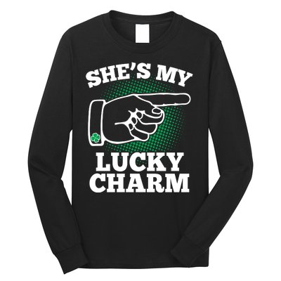 She's My Lucky Charm St Patrick's Day Matching Couples Long Sleeve Shirt