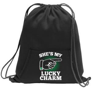 She's My Lucky Charm St Patrick's Day Matching Couples Sweatshirt Cinch Pack Bag