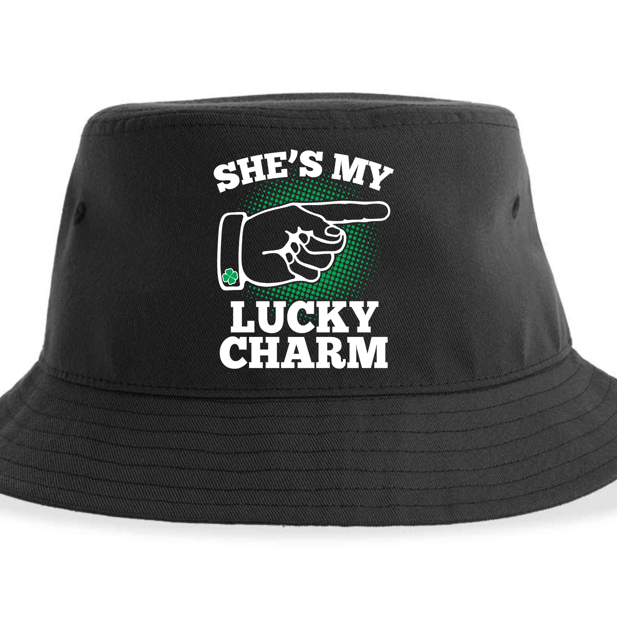 She's My Lucky Charm St Patrick's Day Matching Couples Sustainable Bucket Hat