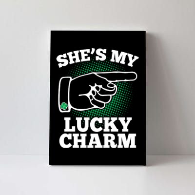 She's My Lucky Charm St Patrick's Day Matching Couples Canvas