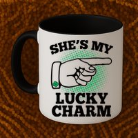 She's My Lucky Charm St Patrick's Day Matching Couples Mug