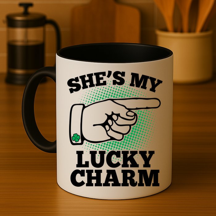 She's My Lucky Charm St Patrick's Day Matching Couples Mug
