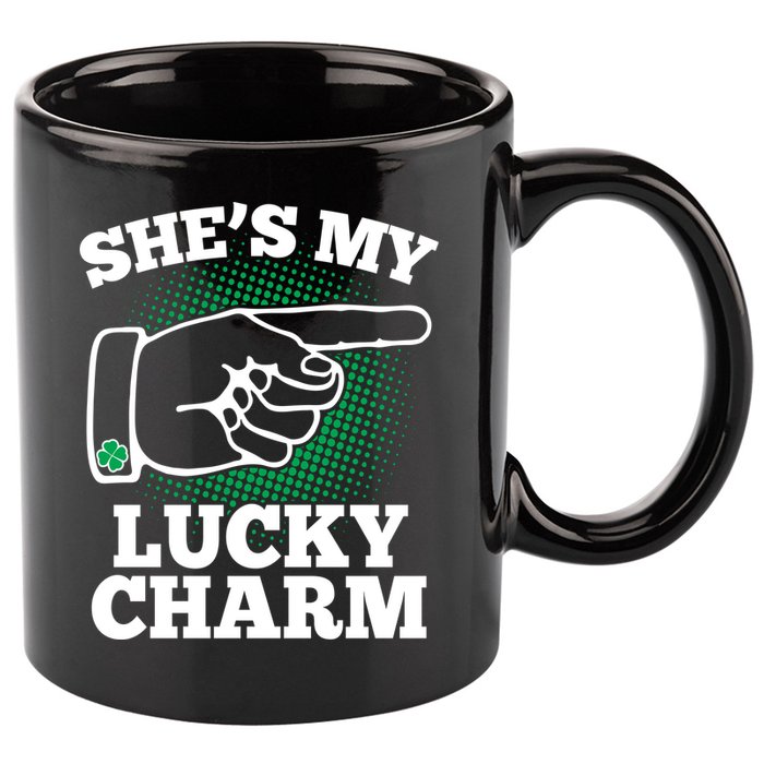 She's My Lucky Charm St Patrick's Day Matching Couples 11oz C Handle Ceramic Mug