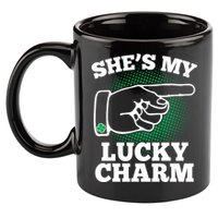 She's My Lucky Charm St Patrick's Day Matching Couples 11oz C Handle Ceramic Mug
