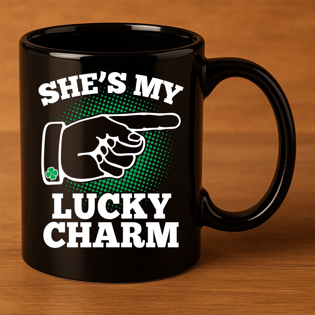 She's My Lucky Charm St Patrick's Day Matching Couples 11oz C Handle Ceramic Mug