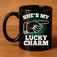 She's My Lucky Charm St Patrick's Day Matching Couples 11oz C Handle Ceramic Mug