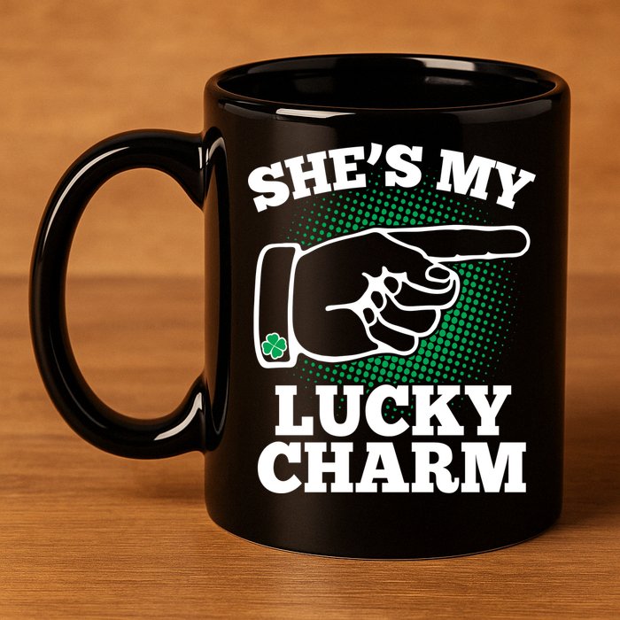 She's My Lucky Charm St Patrick's Day Matching Couples 11oz C Handle Ceramic Mug