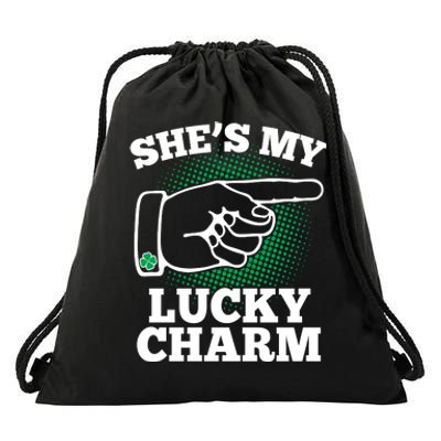 She's My Lucky Charm St Patrick's Day Matching Couples Drawstring Bag