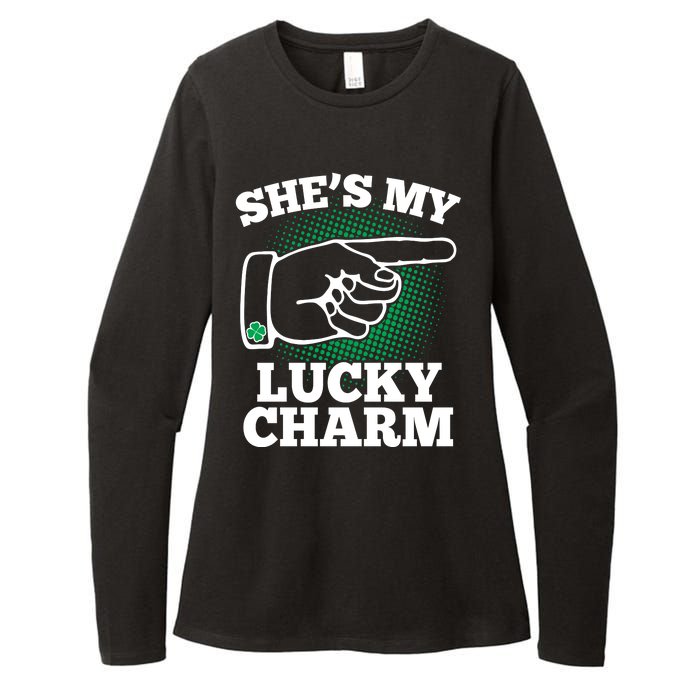 She's My Lucky Charm St Patrick's Day Matching Couples Womens CVC Long Sleeve Shirt