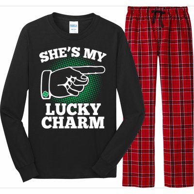 She's My Lucky Charm St Patrick's Day Matching Couples Long Sleeve Pajama Set