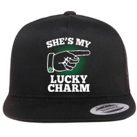 She's My Lucky Charm St Patrick's Day Matching Couples Flat Bill Trucker Hat