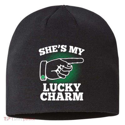 She's My Lucky Charm St Patrick's Day Matching Couples Sustainable Beanie
