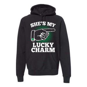 She's My Lucky Charm St Patrick's Day Matching Couples Premium Hoodie