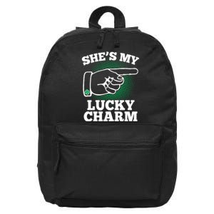 She's My Lucky Charm St Patrick's Day Matching Couples 16 in Basic Backpack