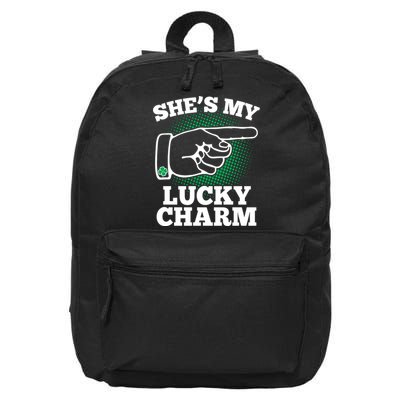 She's My Lucky Charm St Patrick's Day Matching Couples 16 in Basic Backpack