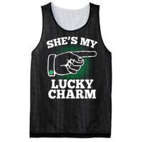 She's My Lucky Charm St Patrick's Day Matching Couples Mesh Reversible Basketball Jersey Tank