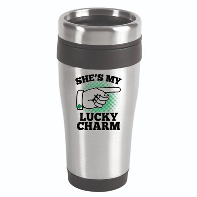 She's My Lucky Charm St Patrick's Day Matching Couples 16oz Travel Tumbler