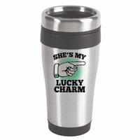 She's My Lucky Charm St Patrick's Day Matching Couples 16oz Travel Tumbler