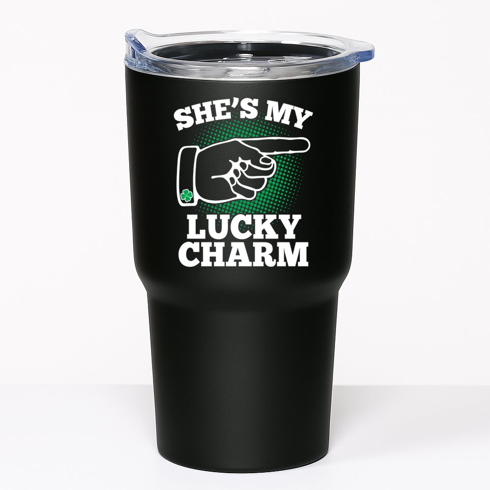 She's My Lucky Charm St Patrick's Day Matching Couples Tumbler