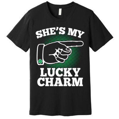 She's My Lucky Charm St Patrick's Day Matching Couples Premium T-Shirt