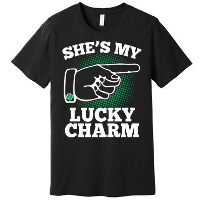 She's My Lucky Charm St Patrick's Day Matching Couples Premium T-Shirt