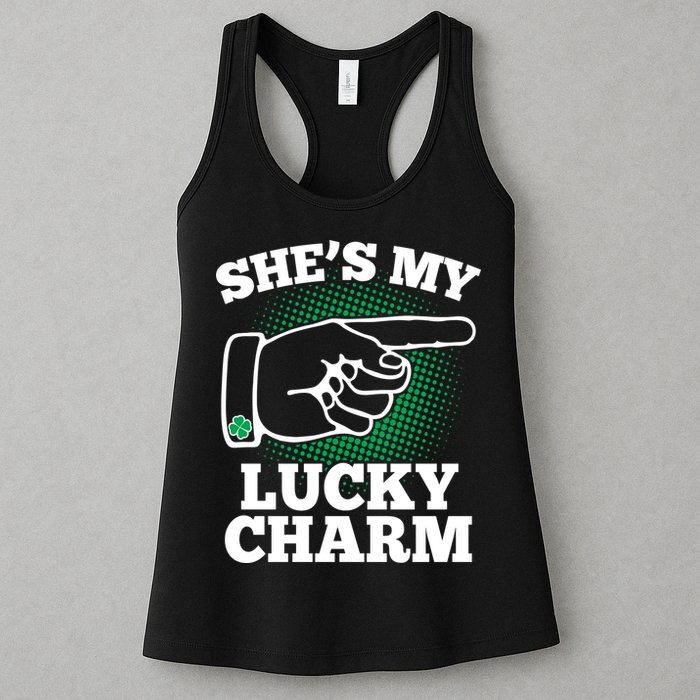 She's My Lucky Charm St Patrick's Day Matching Couples Womens Tank Top