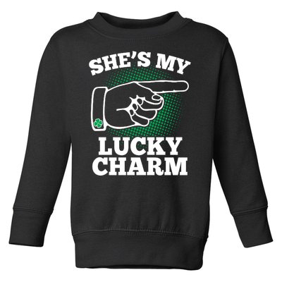 She's My Lucky Charm St Patrick's Day Matching Couples Toddler Sweatshirt