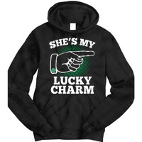 She's My Lucky Charm St Patrick's Day Matching Couples Tie Dye Hoodie