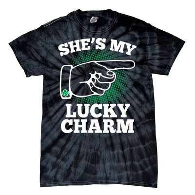 She's My Lucky Charm St Patrick's Day Matching Couples Tie-Dye T-Shirt