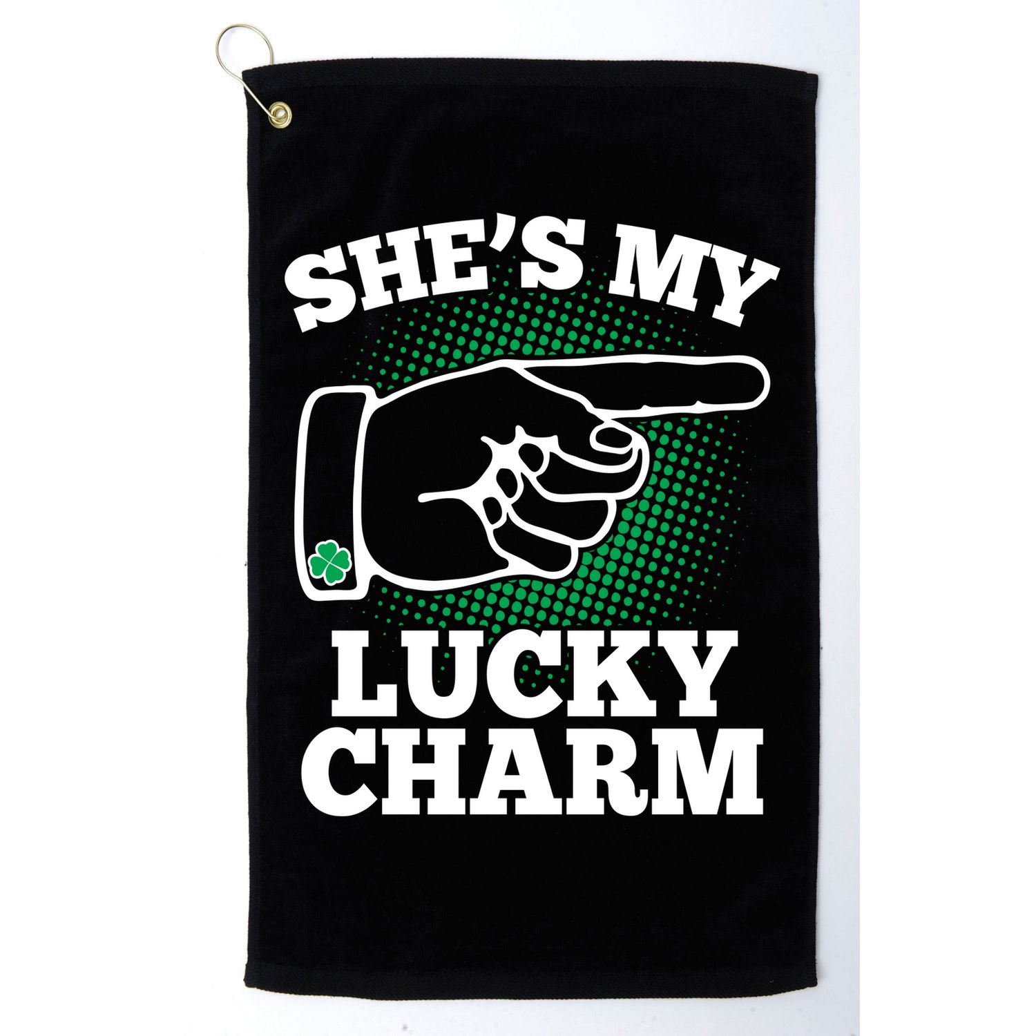 She's My Lucky Charm St Patrick's Day Matching Couples Golf Towel