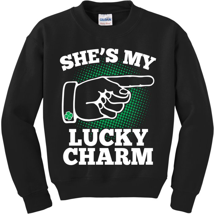 She's My Lucky Charm St Patrick's Day Matching Couples Kids Sweatshirt