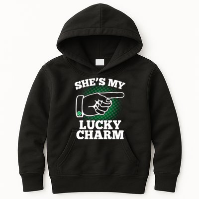 She's My Lucky Charm St Patrick's Day Matching Couples Kids Hoodie