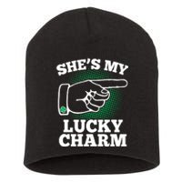 She's My Lucky Charm St Patrick's Day Matching Couples Short Acrylic Beanie