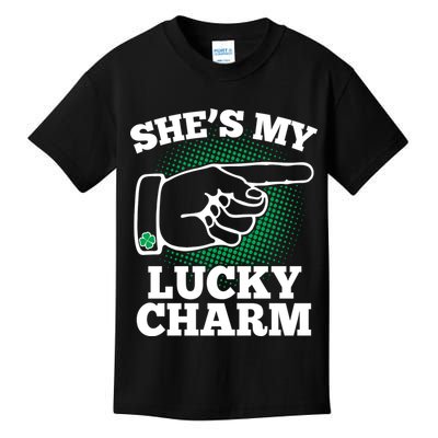 She's My Lucky Charm St Patrick's Day Matching Couples Kids T-Shirt