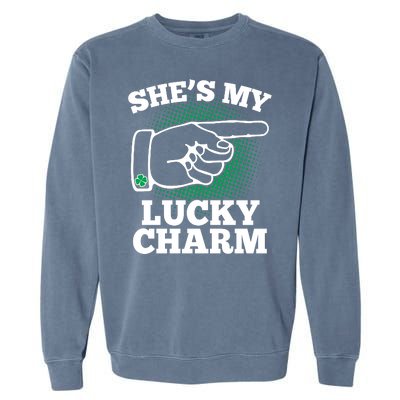 She's My Lucky Charm St Patrick's Day Matching Couples Garment-Dyed Sweatshirt