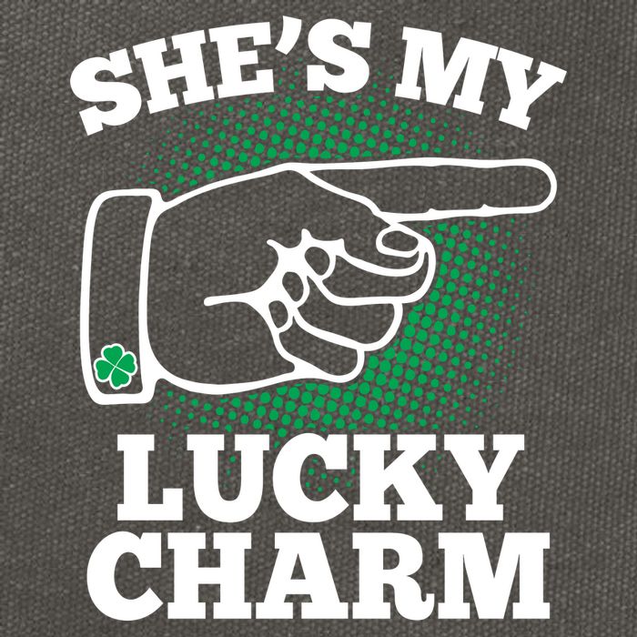 She's My Lucky Charm St Patrick's Day Matching Couples Cotton Canvas Backpack