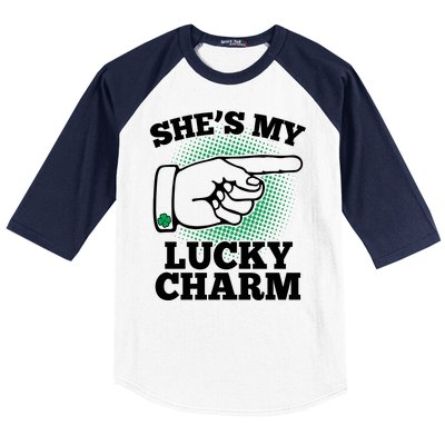 She's My Lucky Charm St Patrick's Day Matching Couples Baseball Sleeve Shirt