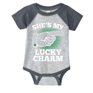 She's My Lucky Charm St Patrick's Day Matching Couples Infant Baby Jersey Bodysuit