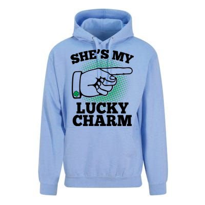 She's My Lucky Charm St Patrick's Day Matching Couples Unisex Surf Hoodie