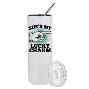 She's My Lucky Charm St Patrick's Day Matching Couples Stainless Steel Tumbler