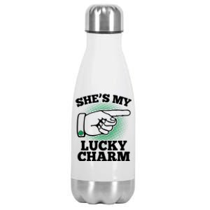 She's My Lucky Charm St Patrick's Day Matching Couples Stainless Steel Insulated Water Bottle