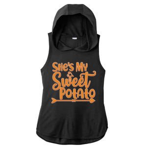 She's My Sweet Potato Ladies PosiCharge Tri-Blend Wicking Draft Hoodie Tank