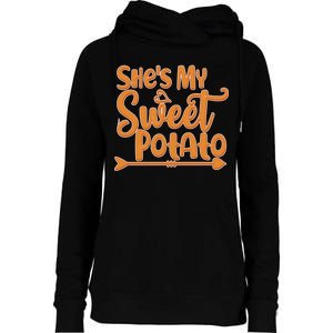 She's My Sweet Potato Womens Funnel Neck Pullover Hood