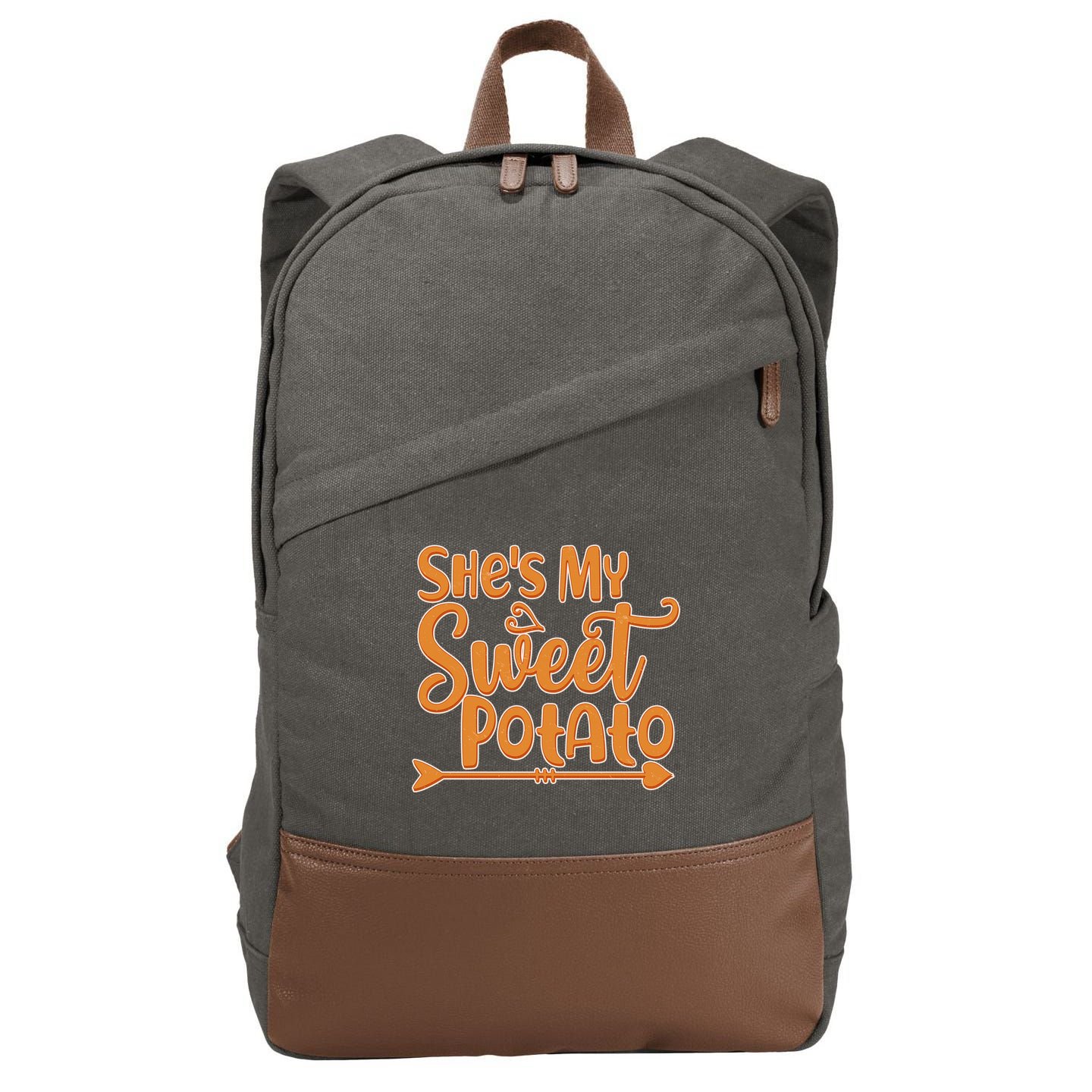 She's My Sweet Potato Cotton Canvas Backpack