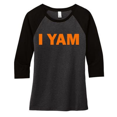 She's My Sweet Potato I YAM Matching Couples Women's Tri-Blend 3/4-Sleeve Raglan Shirt