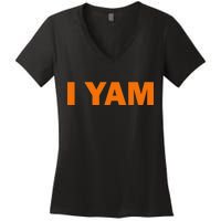 She's My Sweet Potato I YAM Matching Couples Women's V-Neck T-Shirt