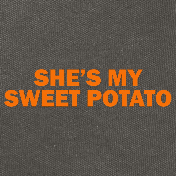 She's My Sweet Potato Matching Couples Cotton Canvas Backpack